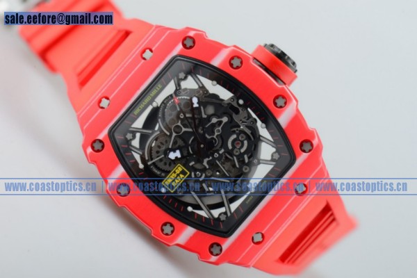1:1 Richard Mille RM 35-02 RAFAEL NADA Watch Red PVD/Rubber/Crown - Click Image to Close